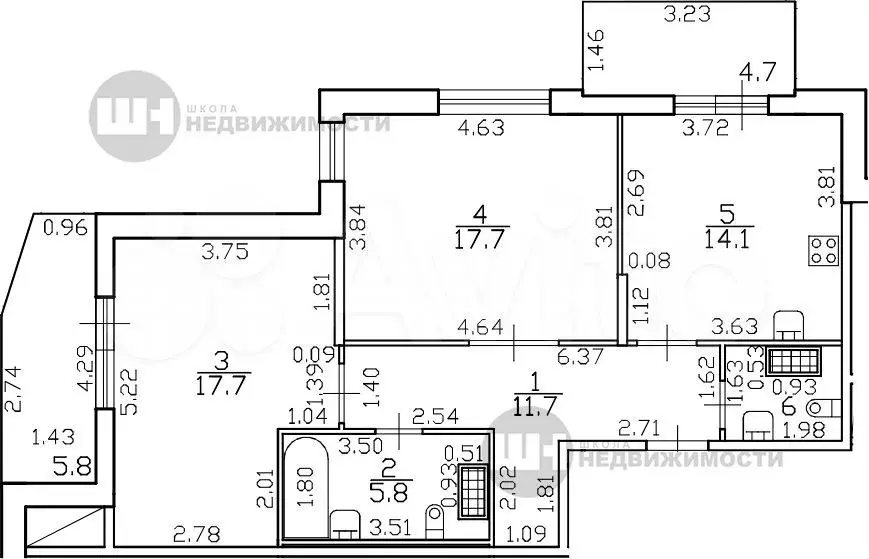 2-к. квартира, 74м, 7/8эт. - Фото 0