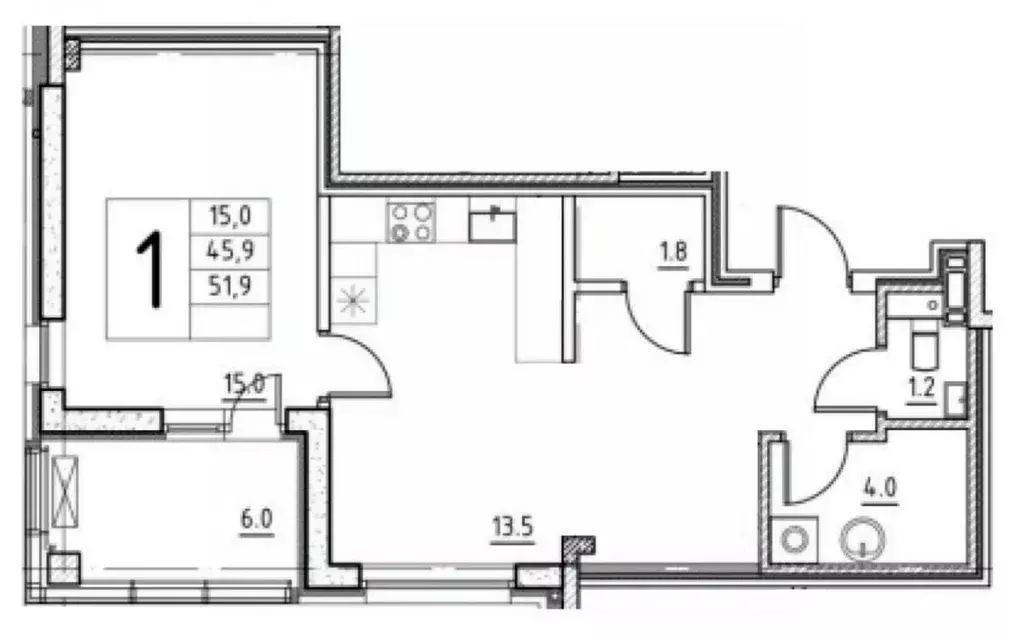1-к кв. Пензенская область, Пенза ул. Урицкого, 48 (53.0 м) - Фото 1