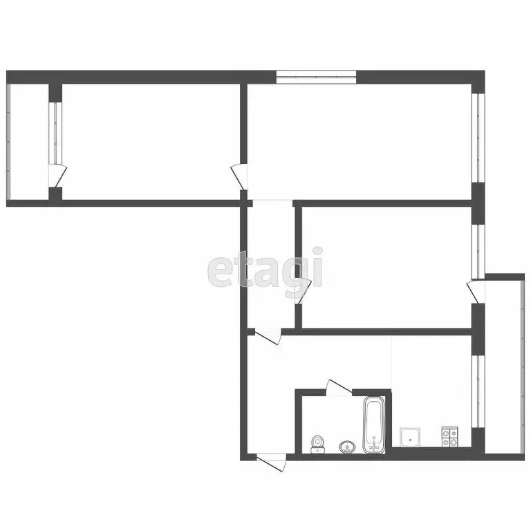 3-комнатная квартира: Саранск, улица Косарева, 19 (64 м) - Фото 1
