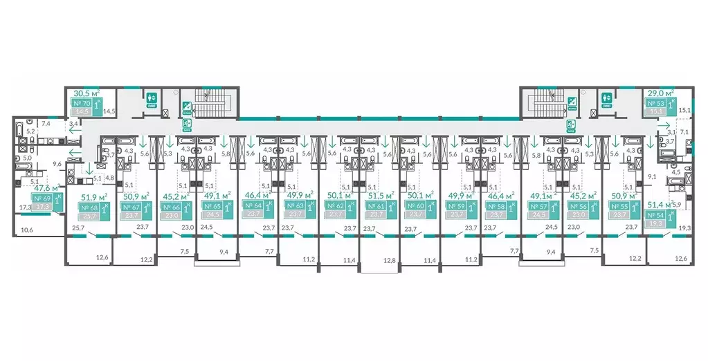 1-к кв. Крым, Евпатория Золотые Пески жилой комплекс (51.8 м) - Фото 1