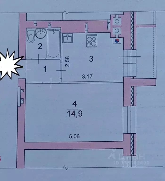 1-к кв. Волгоградская область, Волгоград ул. 70-летия Победы, 31 (27.9 ... - Фото 2
