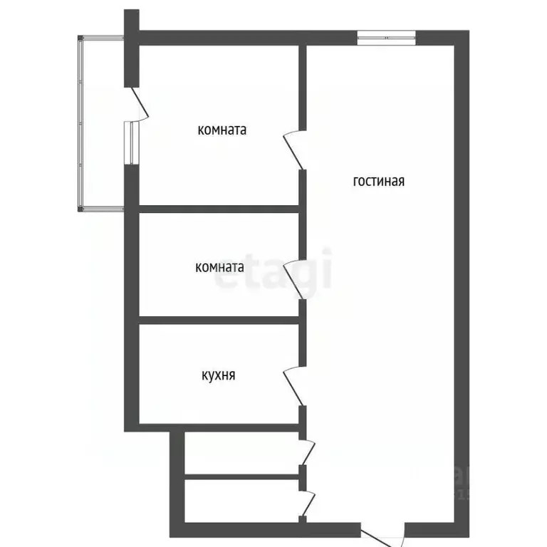 3-к кв. Челябинская область, Кыштым ул. Горелова, 5 (52.8 м) - Фото 2