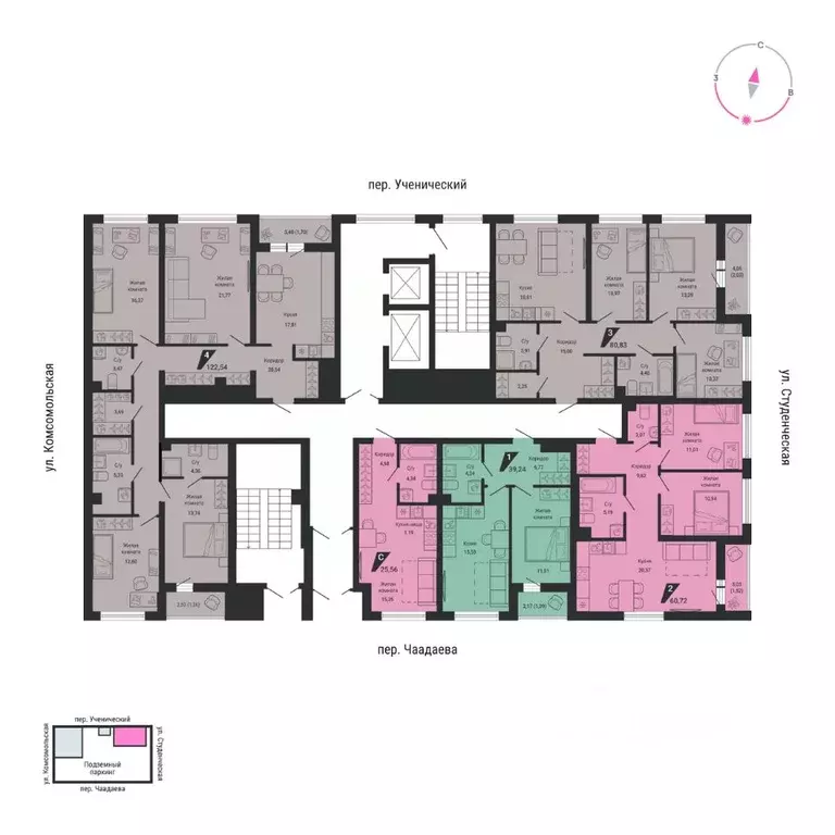 1-к кв. Свердловская область, Екатеринбург пер. Ученический, 4 (39.24 ... - Фото 2