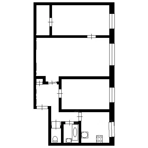 3-к кв. Тульская область, Тула ул. Калинина, 77 (58.6 м) - Фото 2