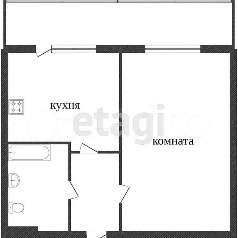 1-к. квартира, 30 м, 3/8 эт. - Фото 0