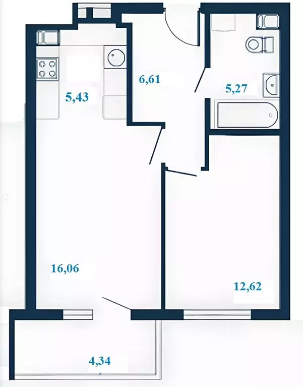 2-к кв. Волгоградская область, Волгоград ул. Клары Цеткин, 1А (48.16 ... - Фото 1
