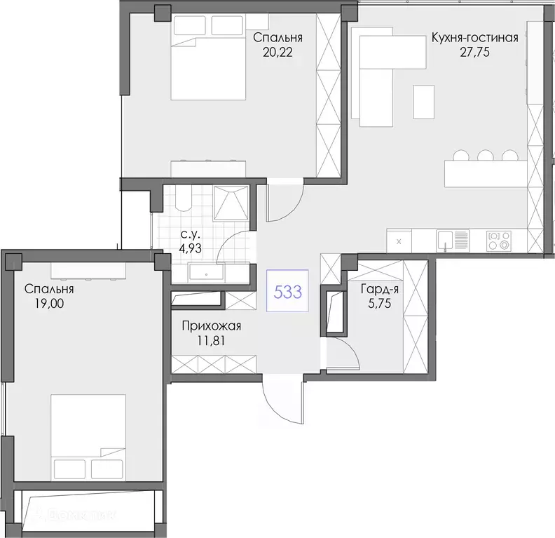 Продаётся 3-к квартира, 89.46 м - Фото 0