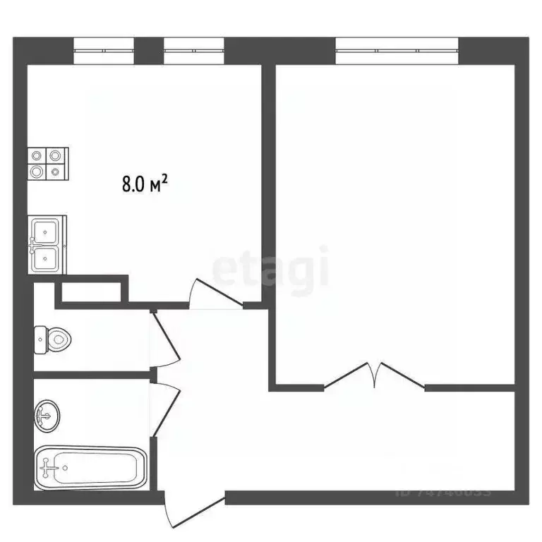 2-к кв. Крым, Евпатория ул. 60 лет ВЛКСМ, 41 (58.4 м) - Фото 2