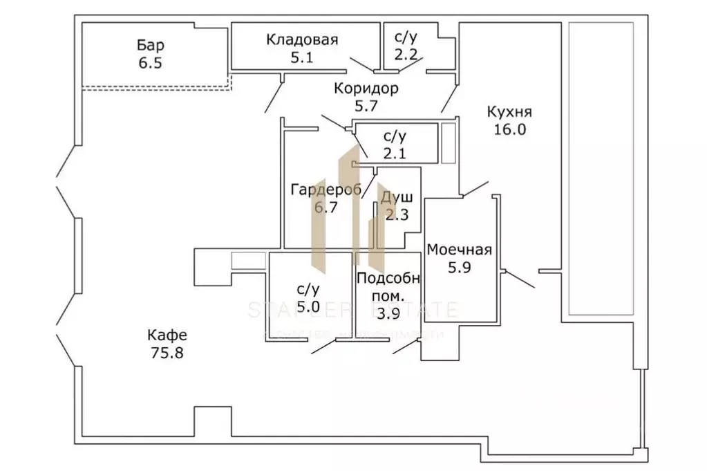 Помещение свободного назначения в Москва ул. Нижние Мневники, 62В (159 ... - Фото 1