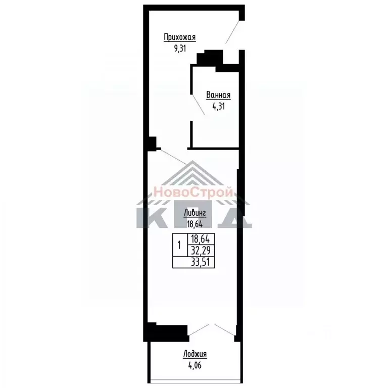 1-к кв. Омская область, Омск ул. Фрунзе (34.0 м) - Фото 1