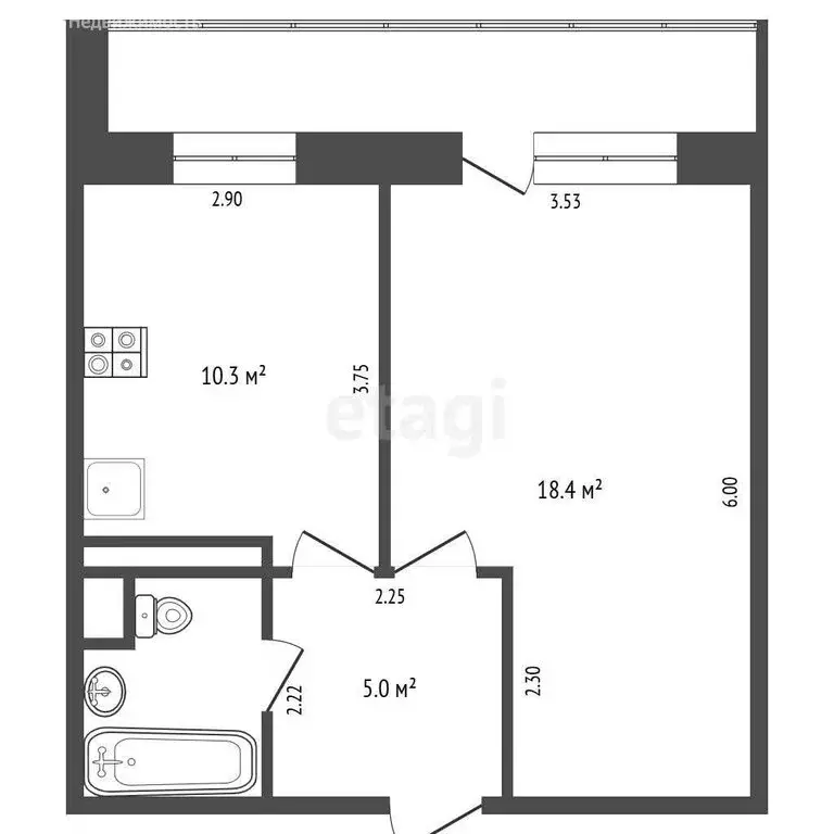 1-комнатная квартира: Москва, Рождественская улица, 19к1 (37.3 м) - Фото 0