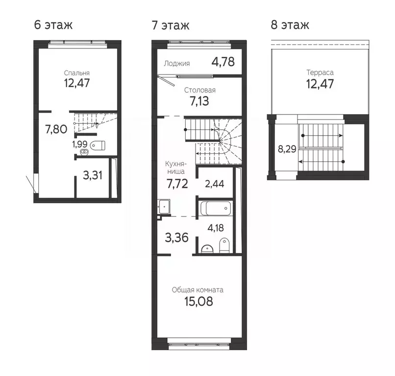 2-к кв. Томская область, Томск Комсомольский просп., 48 (77.99 м) - Фото 0