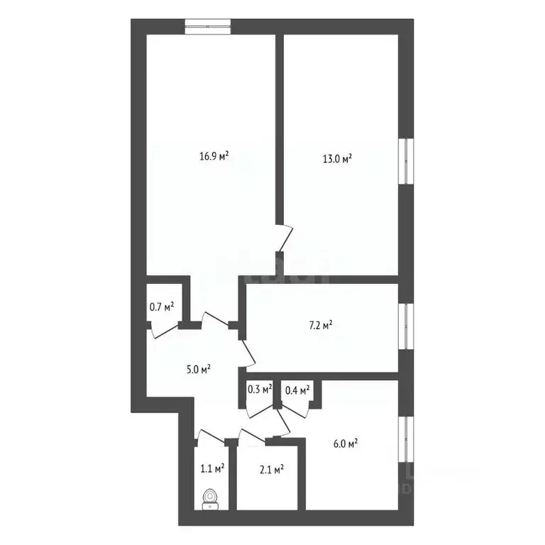 3-к кв. Амурская область, Бурейский муниципальный округ, Бурея пгт ул. ... - Фото 2