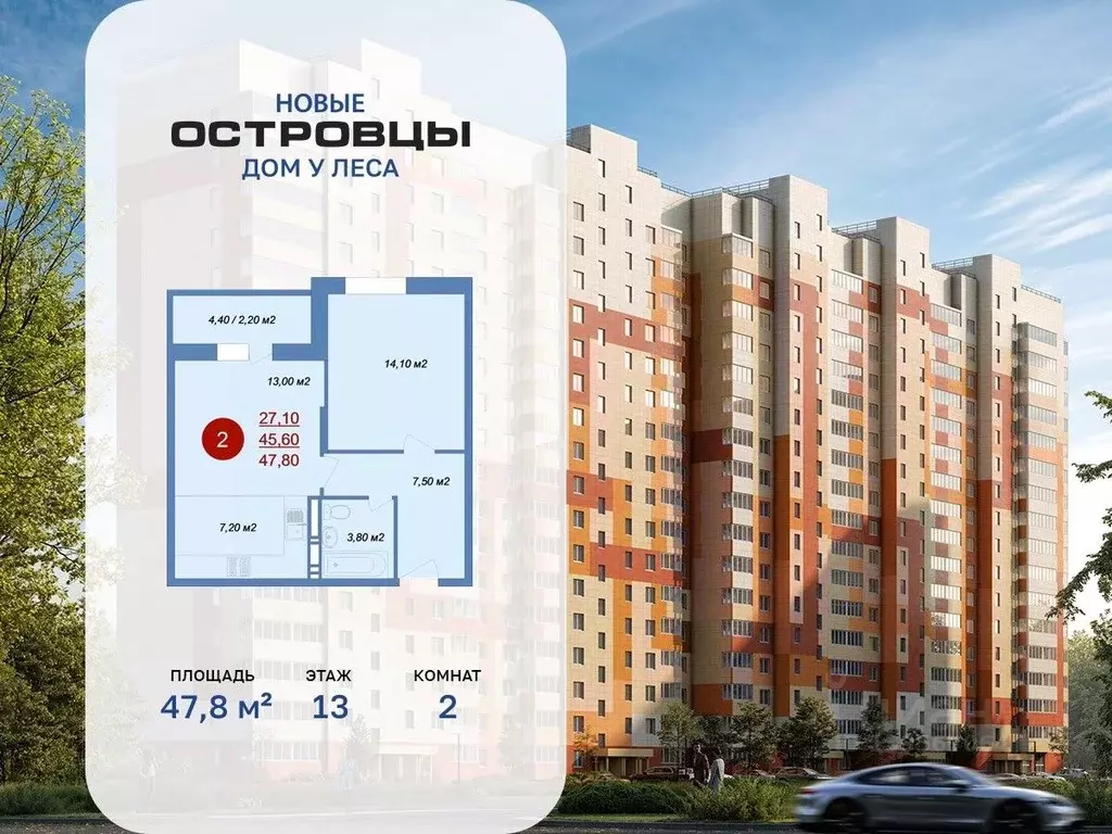 2-к кв. Московская область, Люберцы городской округ, д. Островцы, ... - Фото 1