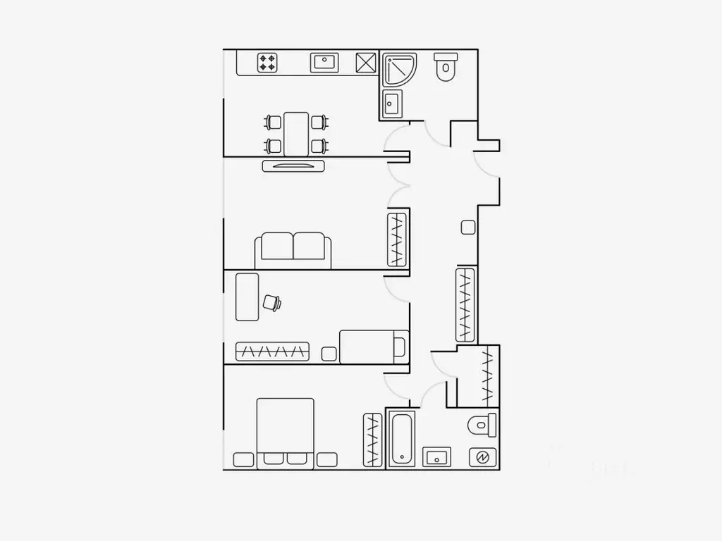 3-к кв. Москва ул. Василисы Кожиной, 13 (87.0 м) - Фото 2