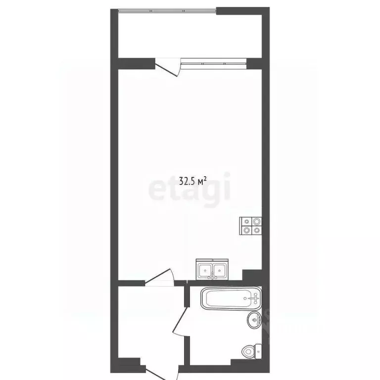 Студия Крым, Судак ул. Набережная, 75 (44.5 м) - Фото 2