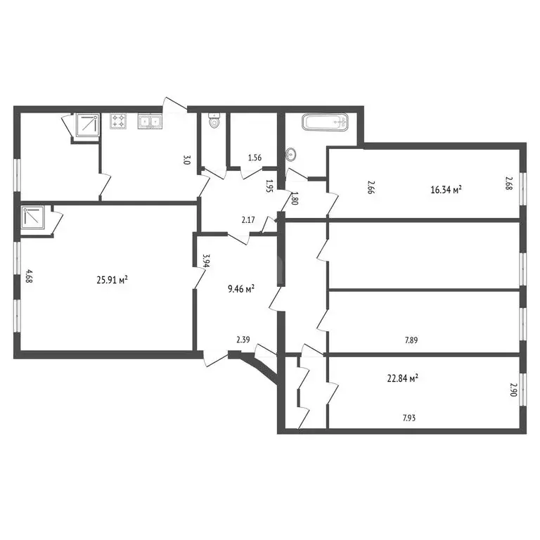 5-комнатная квартира: Санкт-Петербург, Суворовский проспект, 13 (137 ... - Фото 1