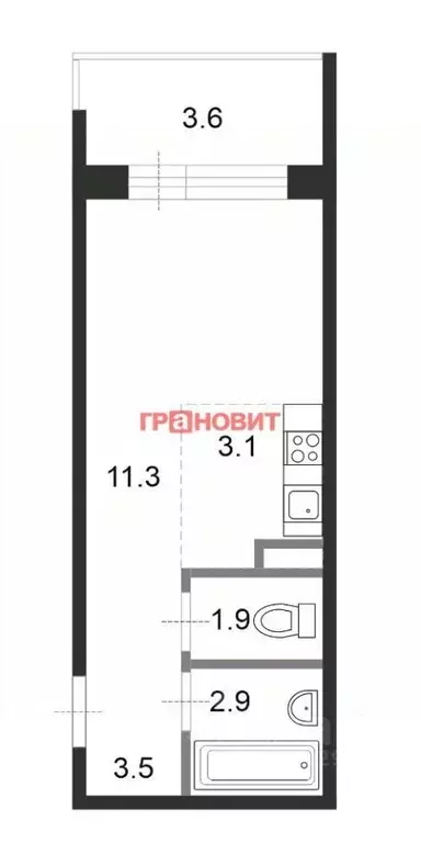 1-к кв. Новосибирская область, Новосибирск ул. Сибиряков-Гвардейцев, ... - Фото 1