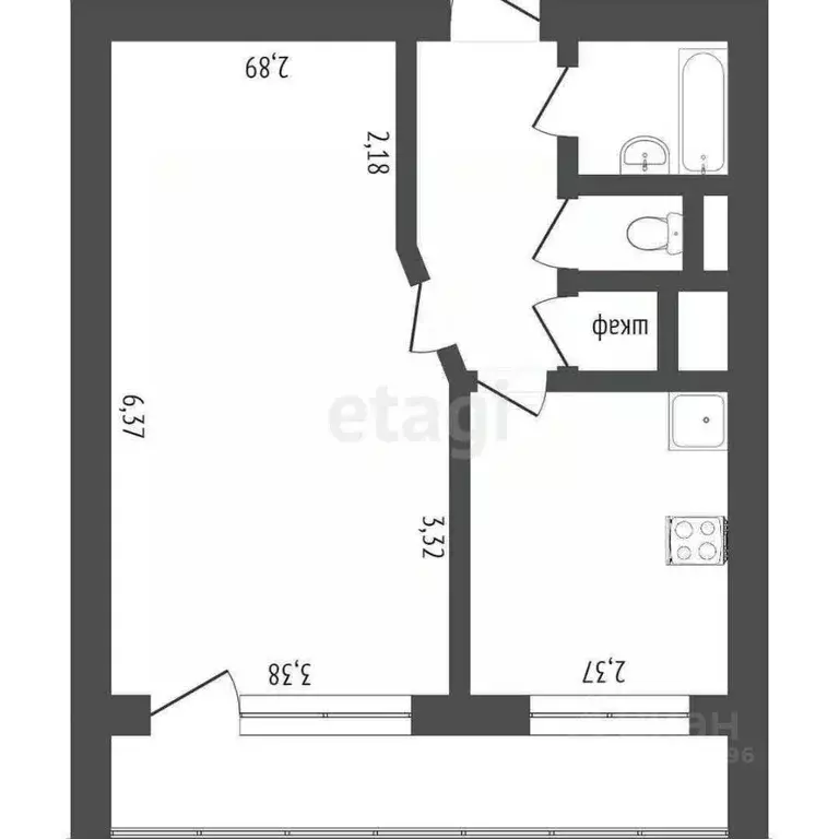 1-к кв. Ставропольский край, Ставрополь ул. Чапаева, 4/1Б (52.0 м) - Фото 2