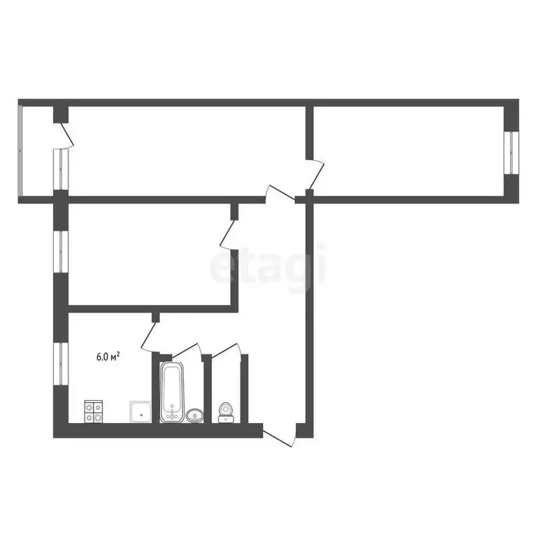 3-комнатная квартира: Алапаевск, улица Мира, 17 (55.4 м) - Фото 0