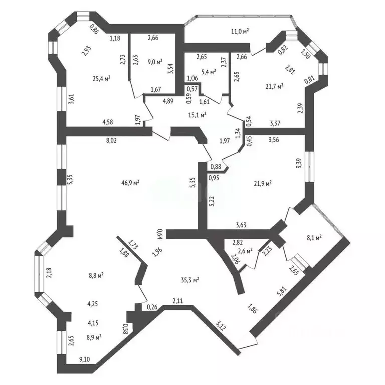 4-к кв. Башкортостан, Уфа ул. Рихарда Зорге, 76 (223.0 м) - Фото 2