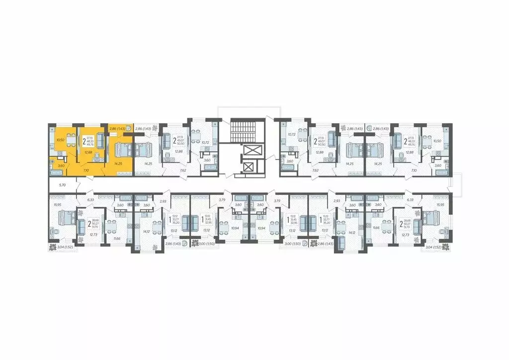 2-комнатная квартира: Краснодар, жилой комплекс Смородина (49.76 м) - Фото 1