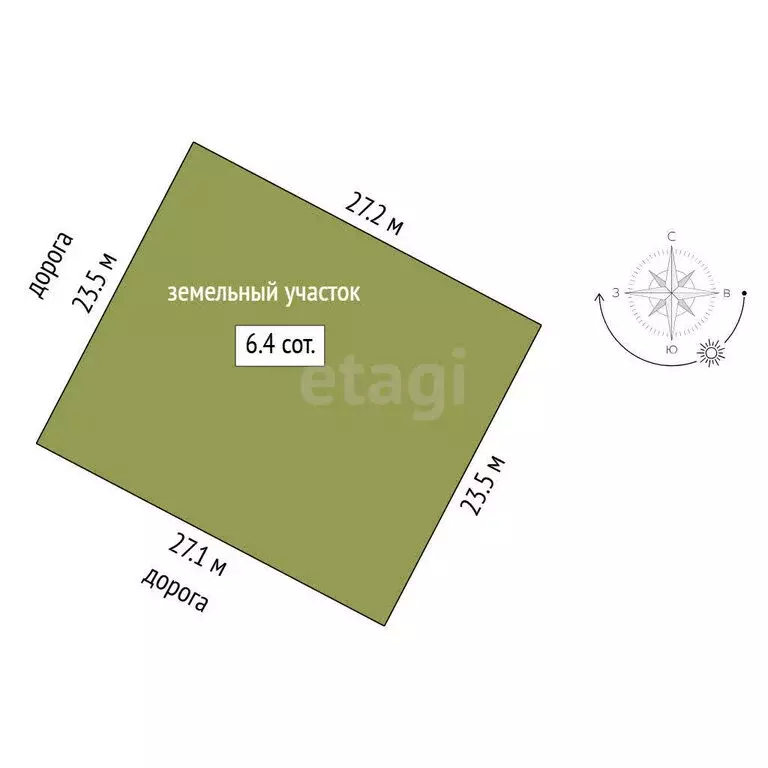 Участок в Тюмень, ТОО Ембаевское (6.4 м) - Фото 1