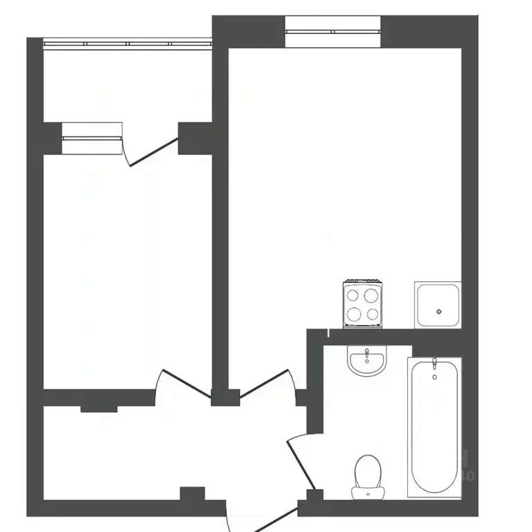 1-к кв. Тюменская область, Тюмень проезд Тихий, 2 (36.0 м) - Фото 0