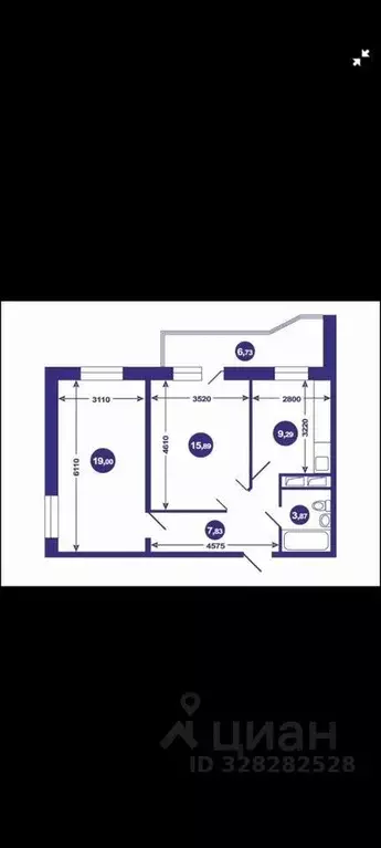 2-к кв. Иркутская область, Иркутск Зимняя ул., 1/4 (56.0 м) - Фото 2