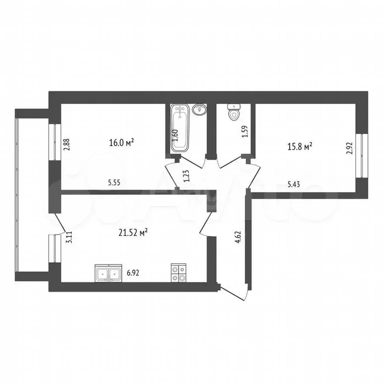 3-к. квартира, 68 м, 4/10 эт. - Фото 0