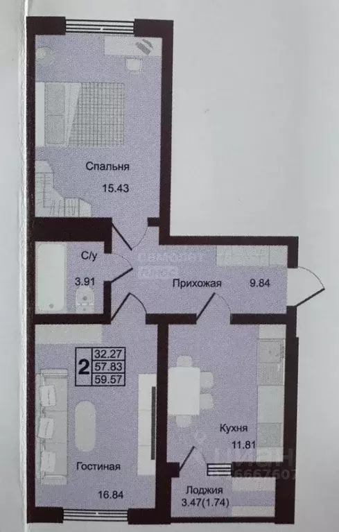 2-к кв. Оренбургская область, Оренбург Красный городок мкр, ул. ... - Фото 2