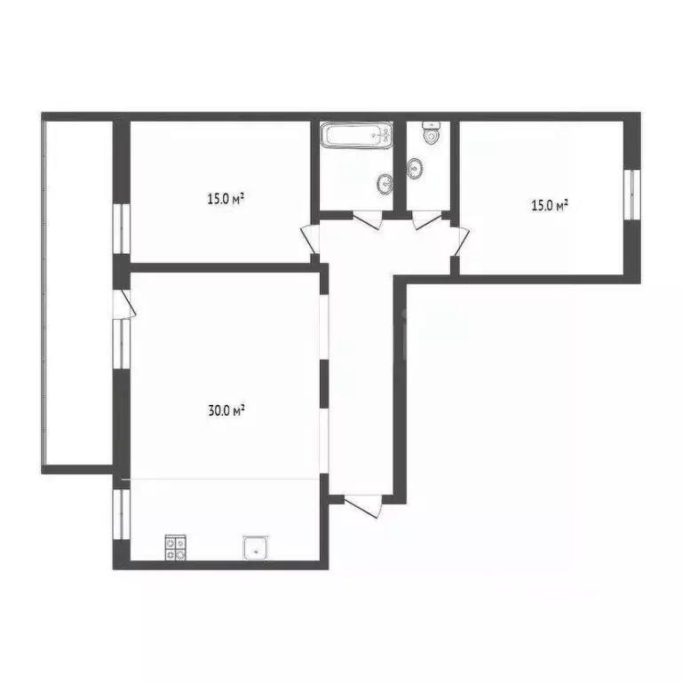 3-к кв. Тюменская область, Тюмень Солнечный проезд, 8к2 (75.7 м) - Фото 2