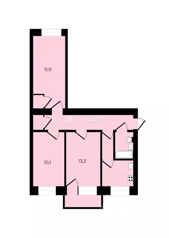 3-к кв. Владимирская область, Владимир просп. Ленина, 16 (55.7 м) - Фото 2