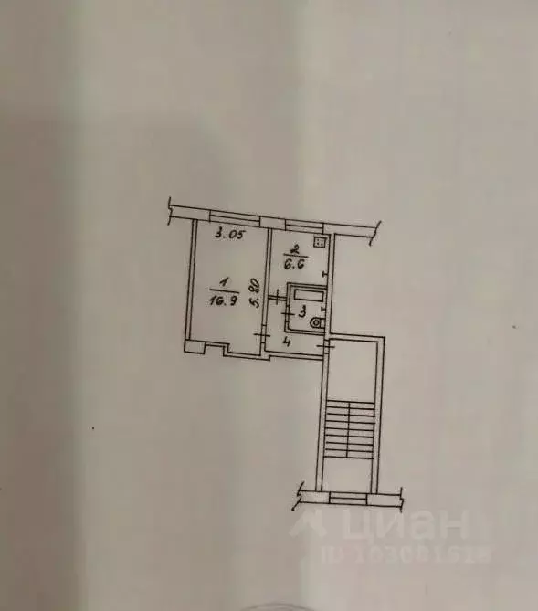 1-к кв. Калужская область, Калуга ул. Рылеева, 21 (30.9 м) - Фото 2