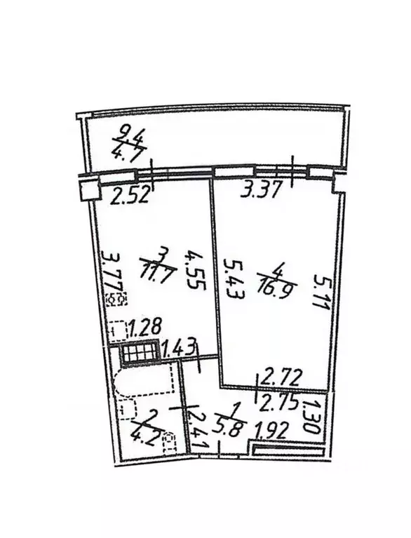 1-к кв. Санкт-Петербург бул. Александра Грина, 1 (43.0 м) - Фото 2