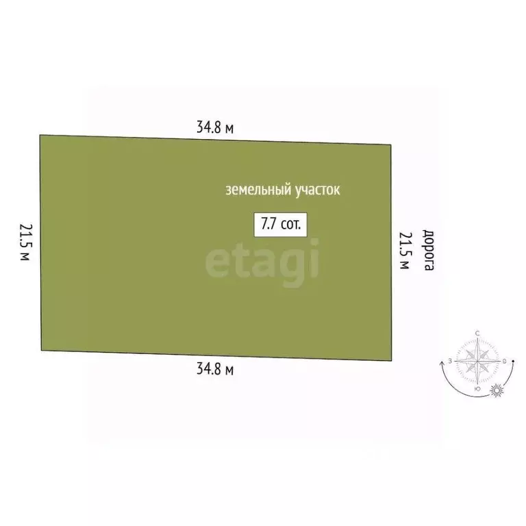 Участок в Тюменская область, Тюмень Казарово мкр, пер. 2-й Новый (7.68 ... - Фото 1