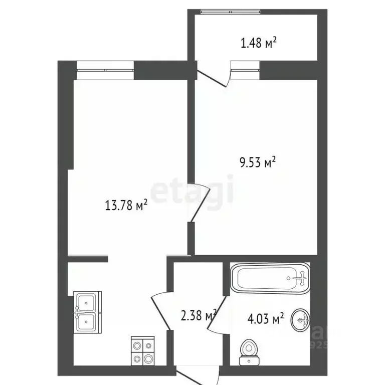 1-к кв. Крым, Симферополь ул. Бородина (31.2 м) - Фото 0