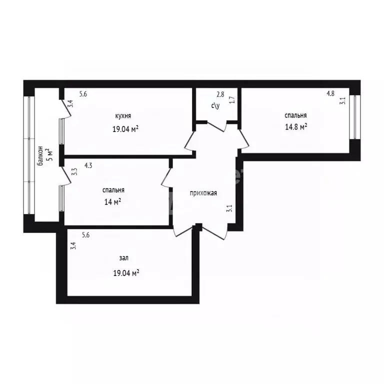 3-к кв. Дагестан, Дербент ул. Юрия Гагарина, 18 (105.0 м) - Фото 2