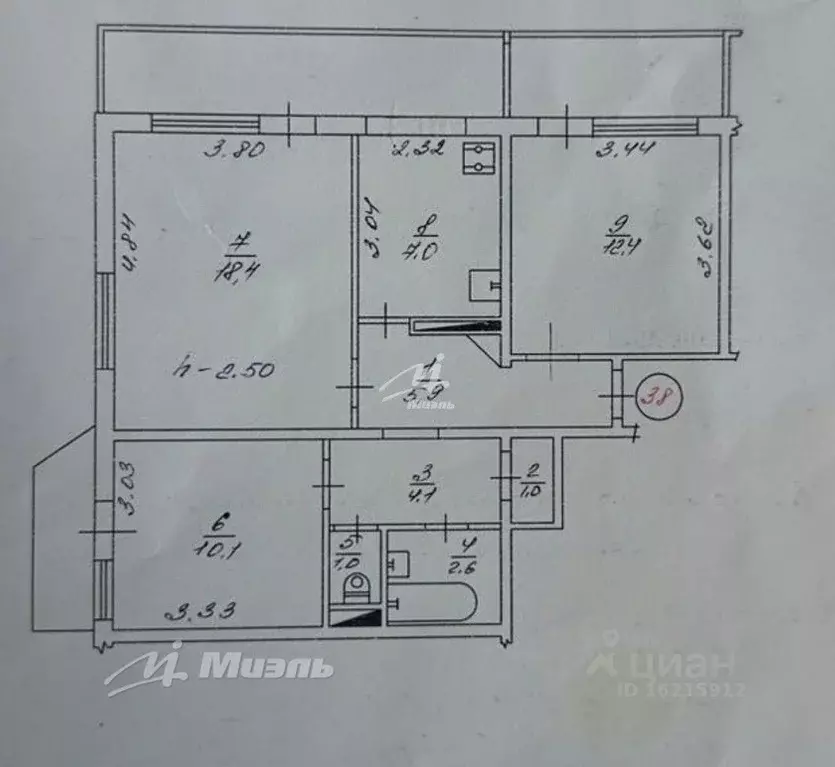 3-к кв. Севастополь ул. Степаняна, 1 (77.0 м) - Фото 2