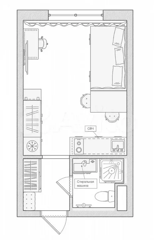 Квартира-студия, 19,5 м, 8/33 эт. - Фото 0