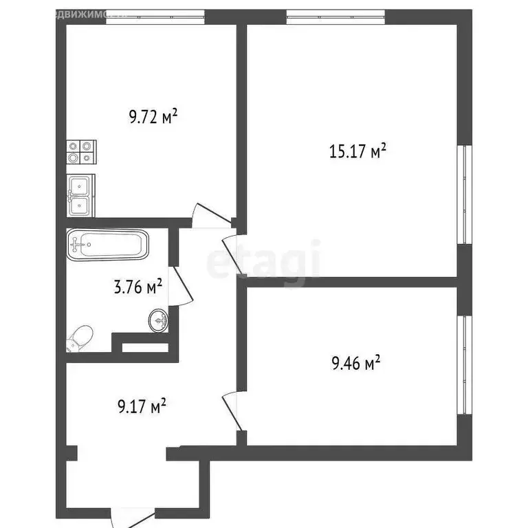 2-комнатная квартира: Мурино, улица Шоссе в Лаврики, 95 (47.28 м) - Фото 0