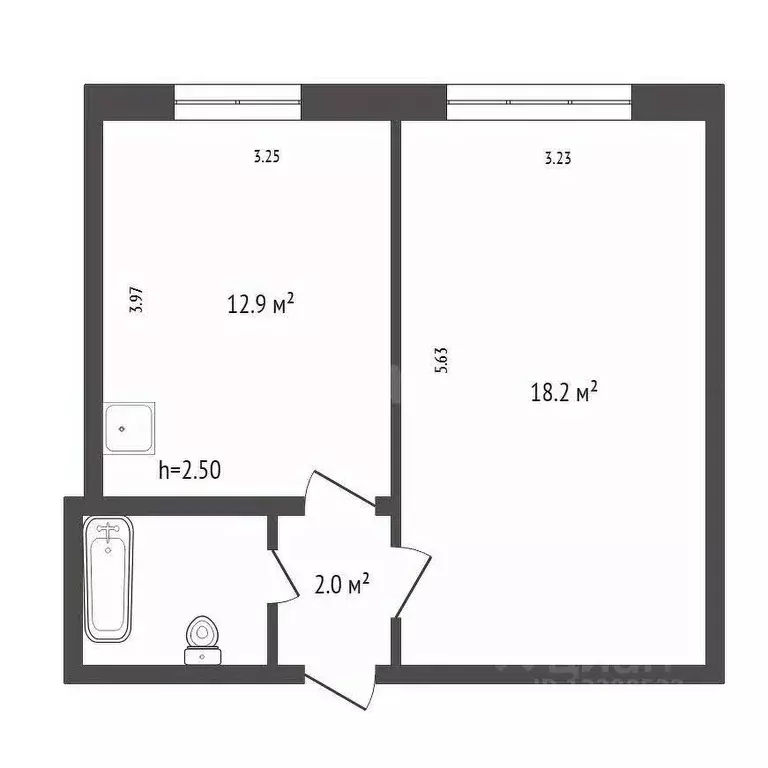 1-к кв. Красноярский край, Красноярск ул. 26 Бакинских Комиссаров, 27а ... - Фото 2