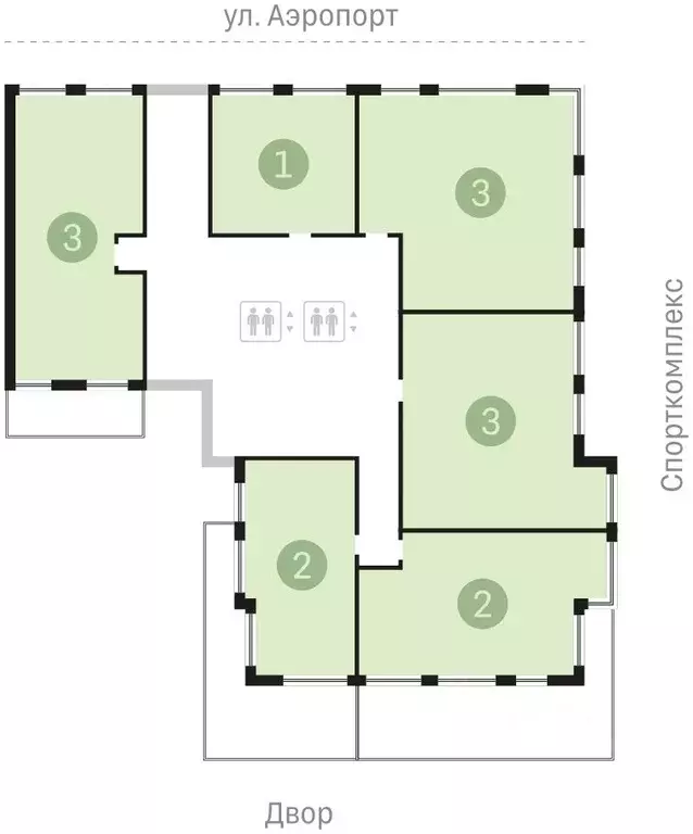 2-к кв. Новосибирская область, Новосибирск ул. Аэропорт, 88 (86.04 м) - Фото 1