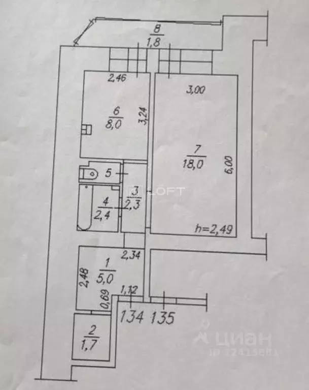1-к кв. Красноярский край, Красноярск ул. Вильского, 16Г (41.0 м) - Фото 2
