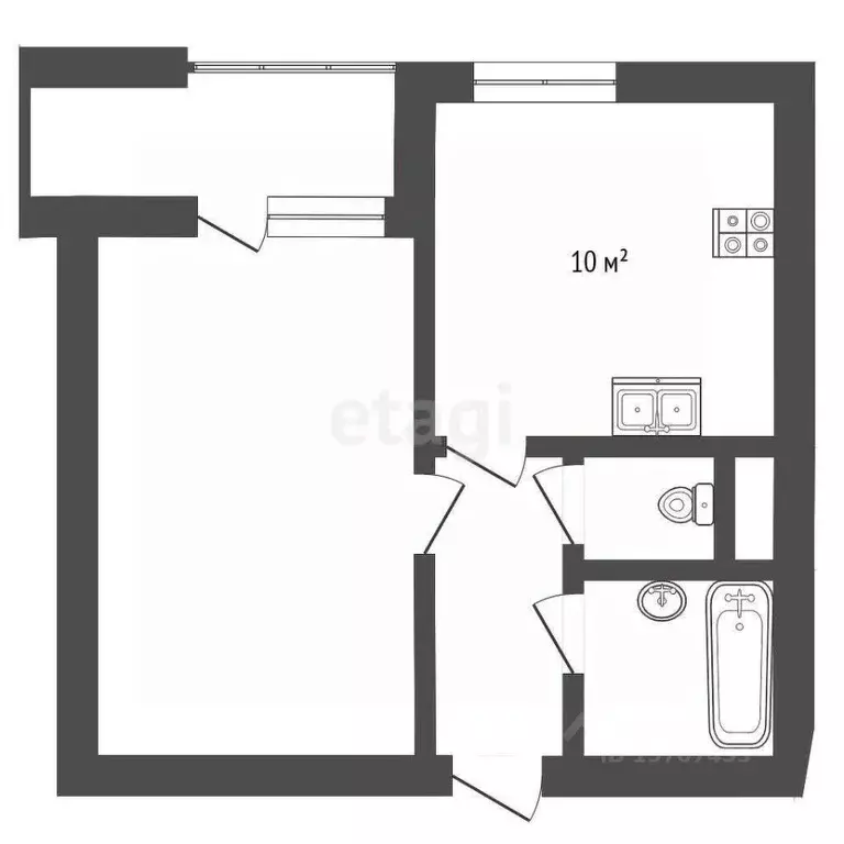 1-к кв. Санкт-Петербург ул. Александра Матросова, 8к1 (34.0 м) - Фото 0