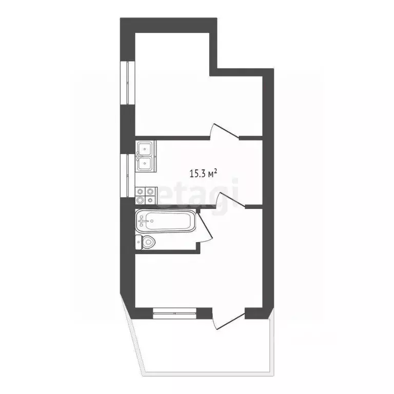 2-к кв. Крым, Симферополь ул. Курчатова (55.4 м) - Фото 0