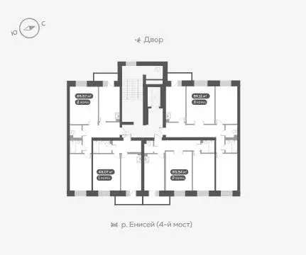 3-к кв. Красноярский край, Красноярск ул. Академгородок, 78 (85.3 м) - Фото 1