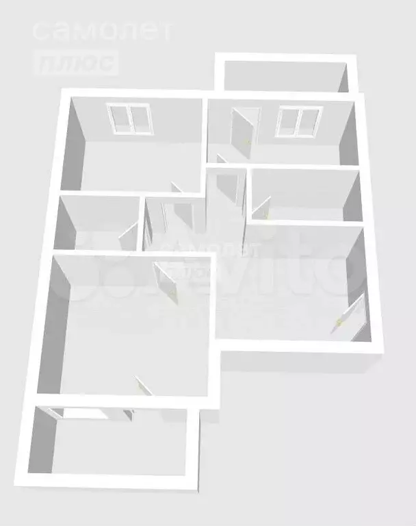 2-к. квартира, 55,3 м, 2/9 эт. - Фото 0