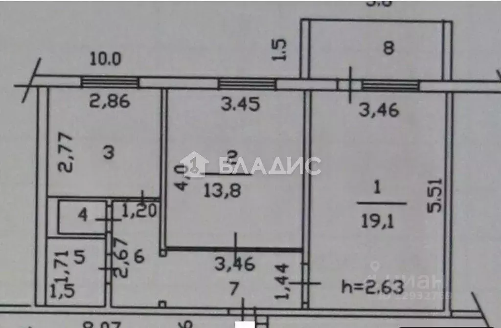 2-к кв. Пензенская область, Пенза ул. Антонова, 4А (57.1 м) - Фото 2