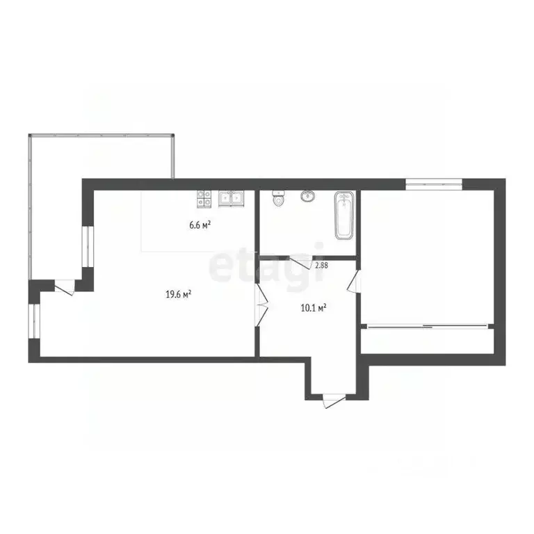 2-к кв. Пермский край, Пермь ул. Крылова, 15А (60.0 м) - Фото 2